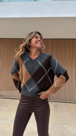 DOMINIK gris/camel, jersey