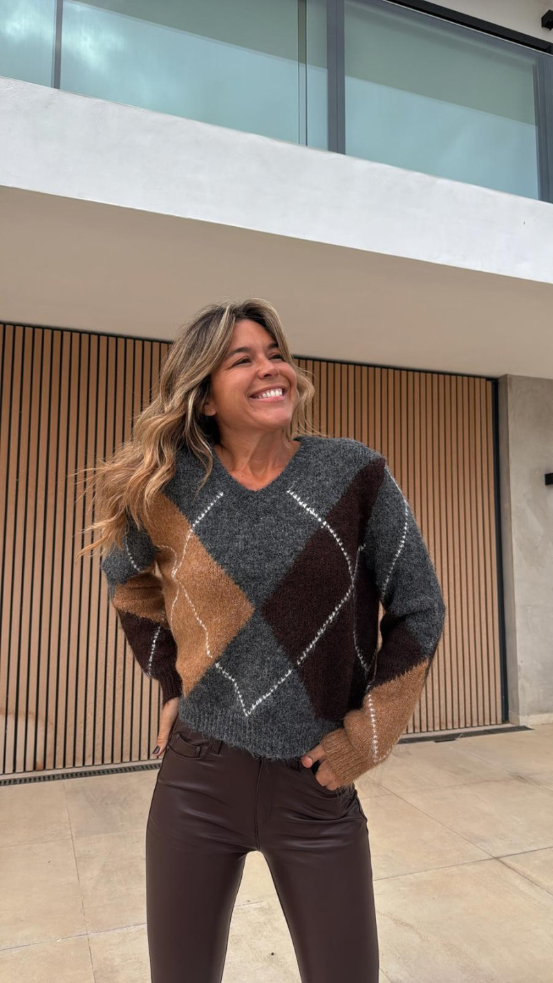 DOMINIK gris/camel, jersey