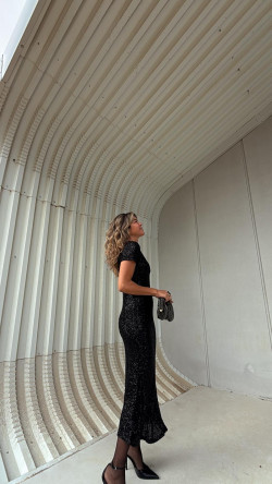 POMESA vestido lentejuelas