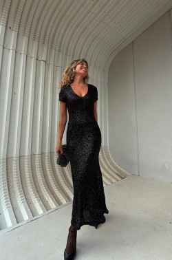 POMESA vestido lentejuelas