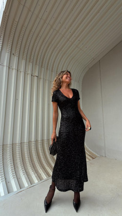 POMESA vestido lentejuelas