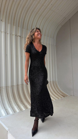 POMESA vestido lentejuelas