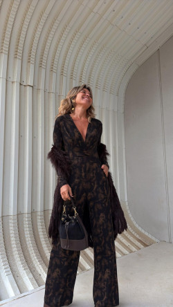 BONAPARTE mono marrón lurex.