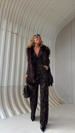 BONAPARTE mono marrón lurex.