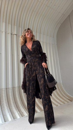 BONAPARTE mono marrón lurex.