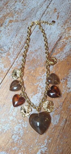 CELE collar acero dorado