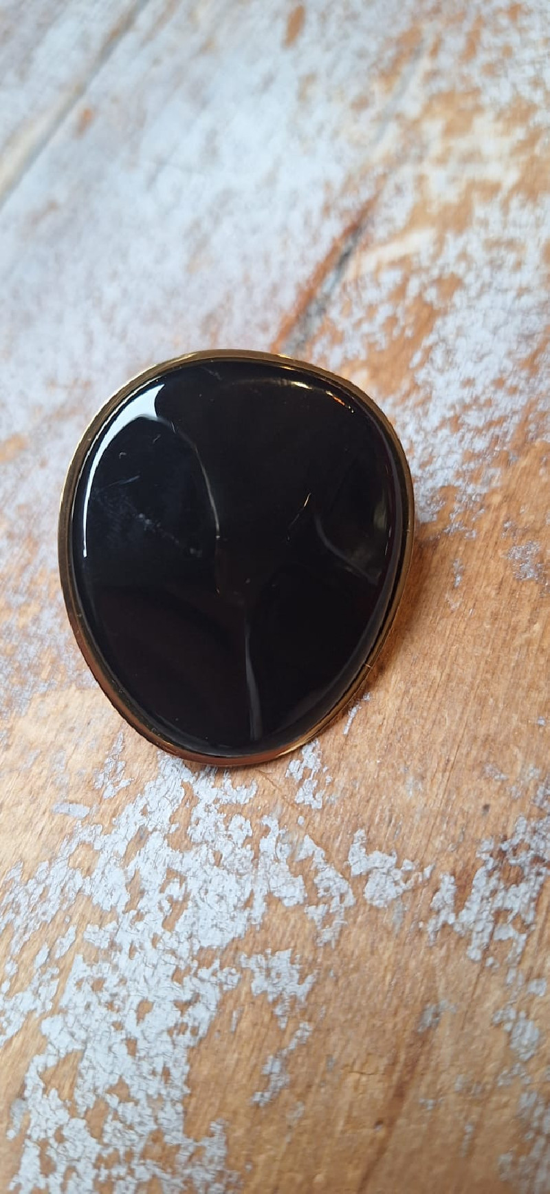 RIN anillo acero dorado