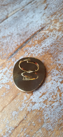 RIN anillo acero dorado