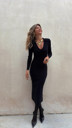 ANDREA negro, vestido largo