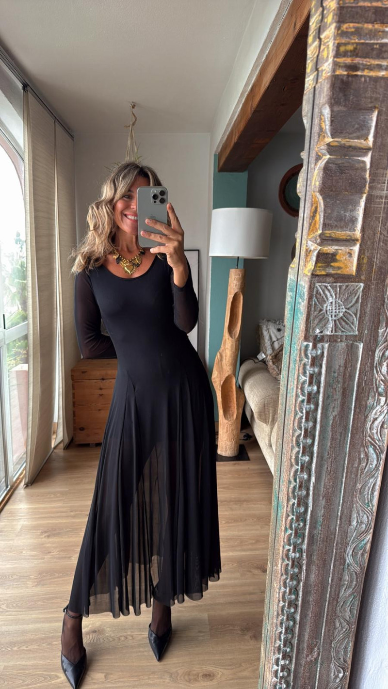KARY negro, vestido largo