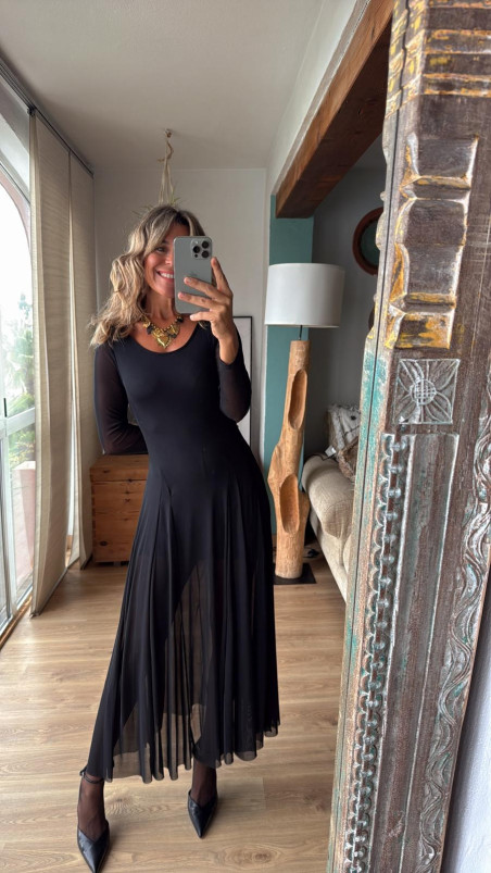 KARY negro, vestido largo