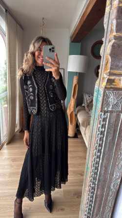 CARLOTA  vestido, negro