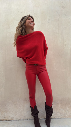 BERENA pantalón, rojo