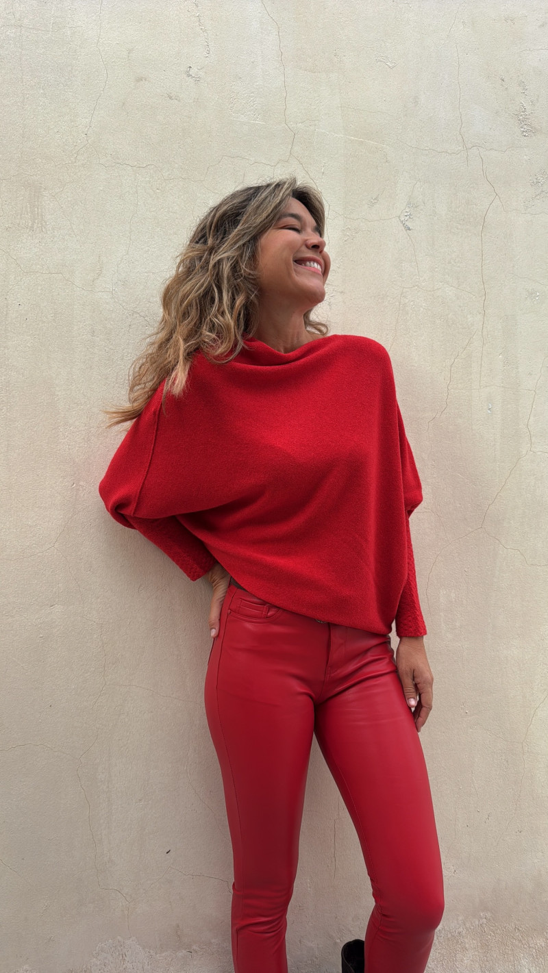 MARTA rojo, jersey asimétrico