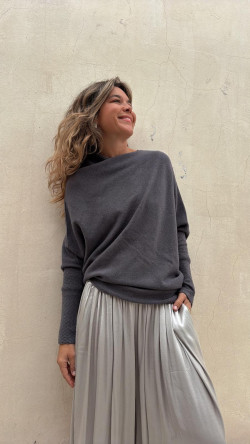 MARTA jersey gris piedra