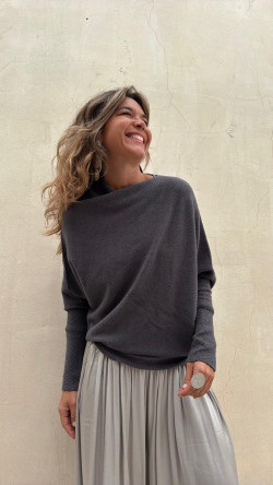 MARTA jersey gris piedra