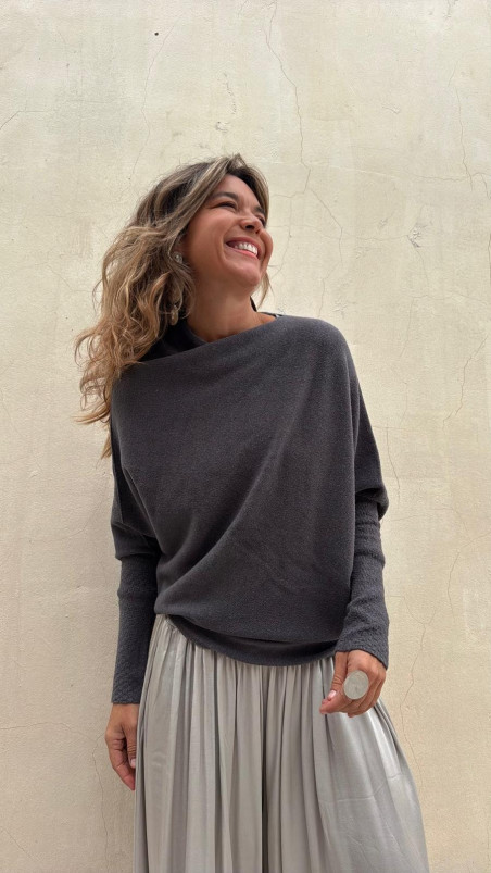 MARTA jersey gris piedra