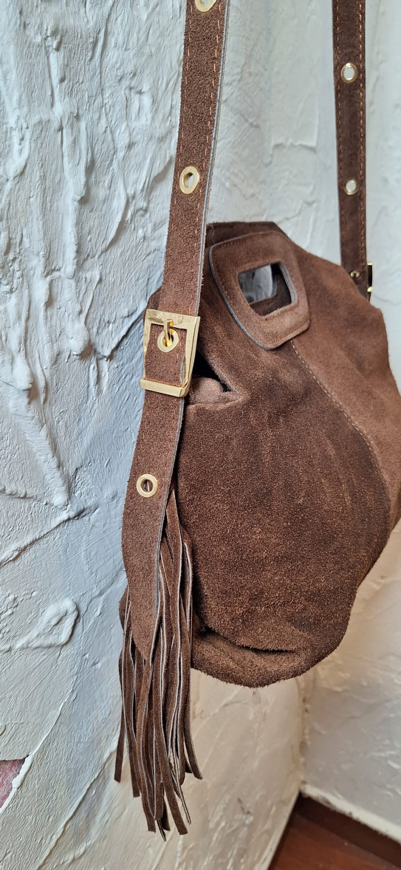 NAKER marrón, bolso piel