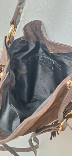 CASTIZO chocolate, bolso piel