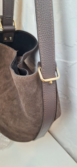 SIDRA chocolate, bolso de piel