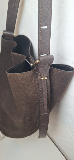 SIDRA chocolate, bolso de piel