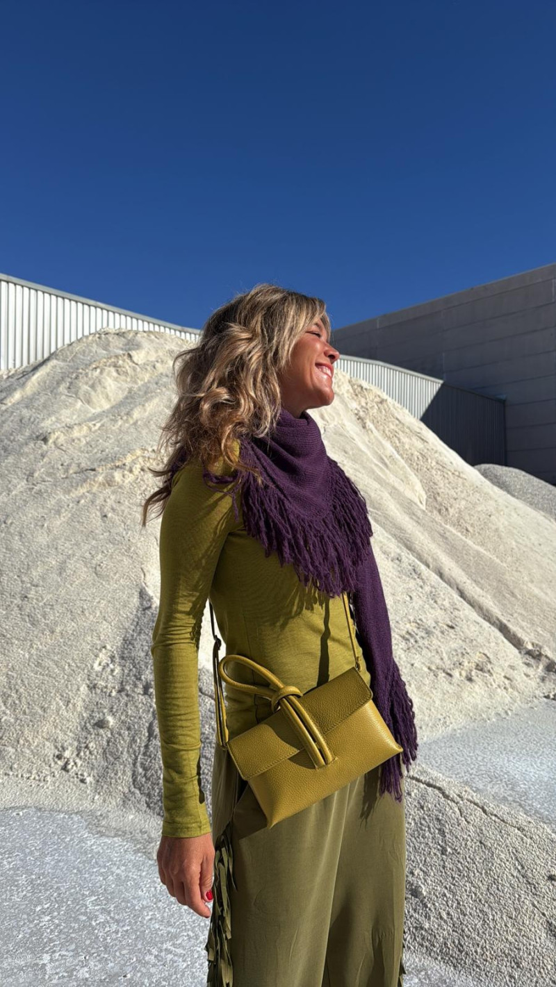 QUECO aceituna, bolso piel