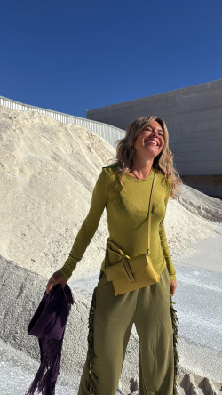 QUECO aceituna, bolso piel