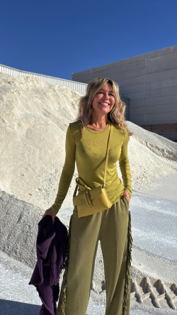 QUECO aceituna, bolso piel