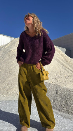 OLIVA  pantalón pana