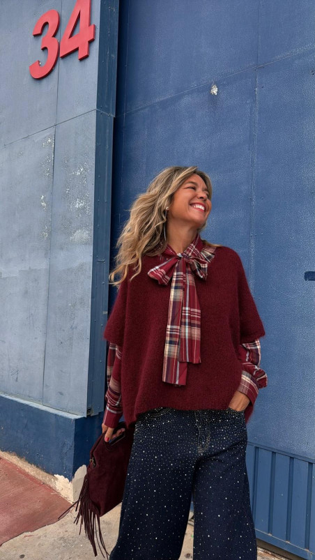 PASTOR jersey burdeos