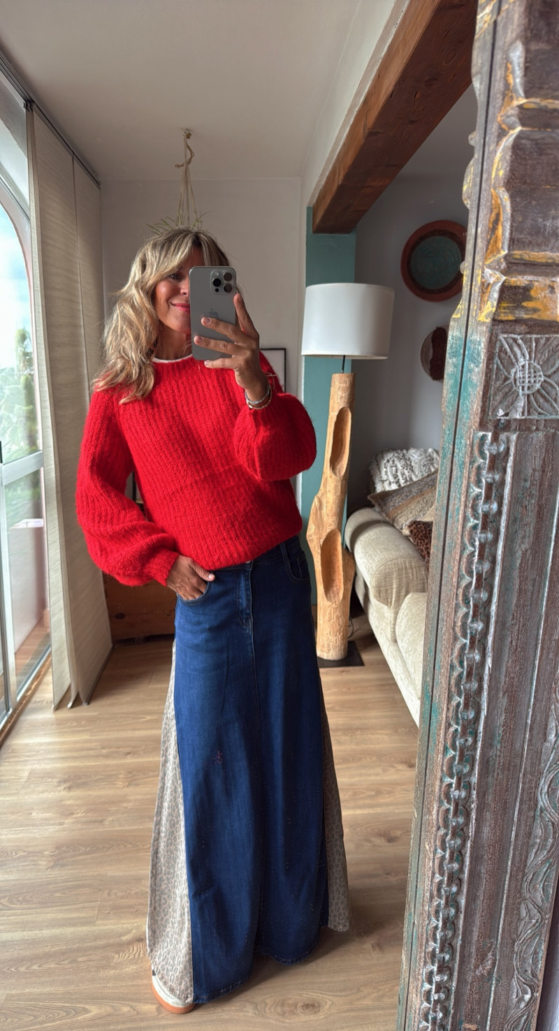 RUBY azul, falda vaquera