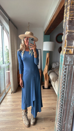 LLIUBRE azul, vestido picos