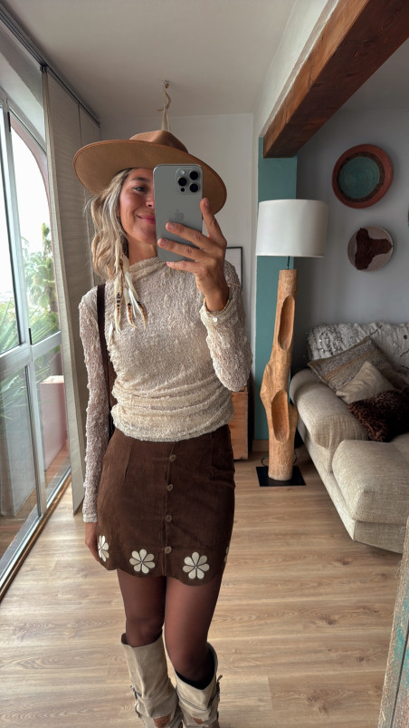 DINAMARCA minifalda marrón