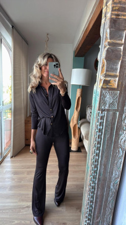 ELENA chocolate/negra, camisa