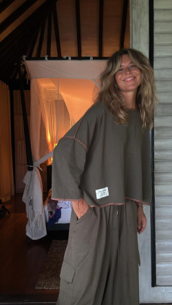 BANGOG,camiseta algodón kaki.