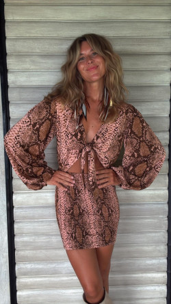 FELISA serpiente, vestido corto