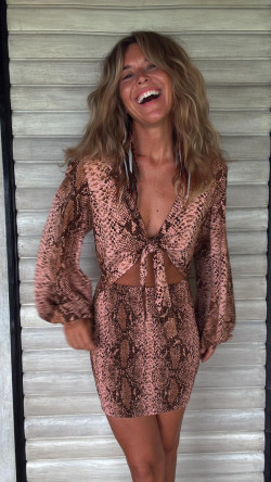 FELISA serpiente, vestido corto