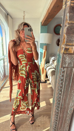 ILAI palmeras burdeos/verde, mono