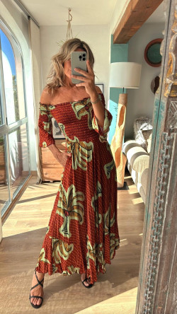 OLVERA palmeras, vestido largo