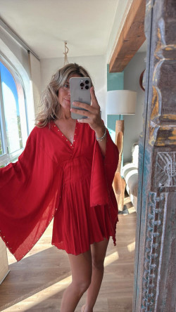 PATRICIA rojo, vestido corto