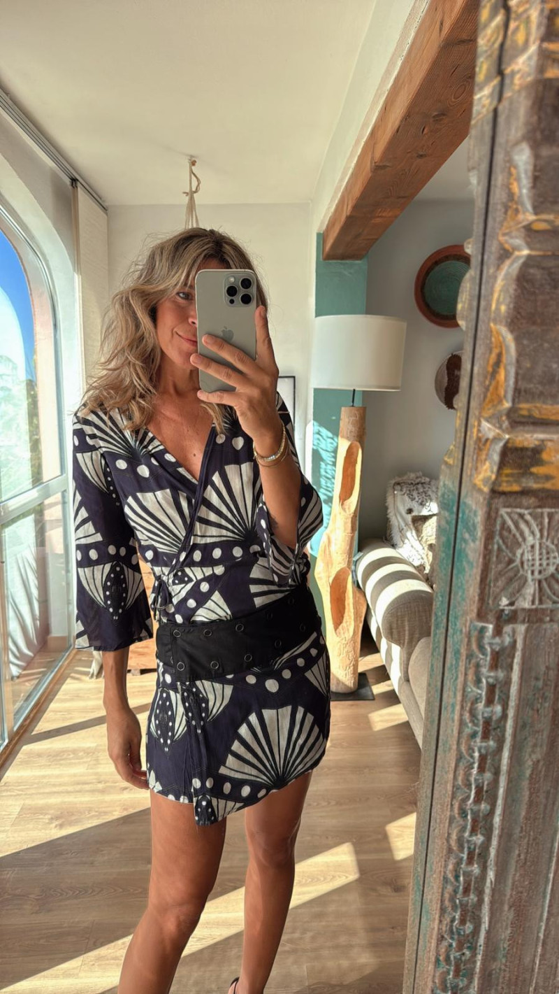 NUKU marino/blanco, mini falda