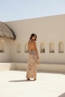 TARIK rosa, vestido largo