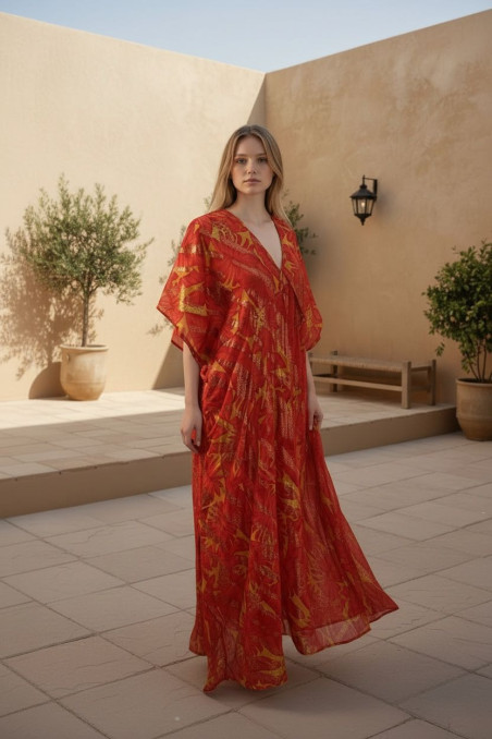 LIDIA mostaza, vestido largo