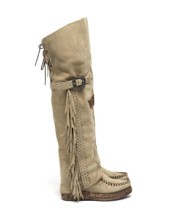 LIVE beige, bota alta PREVENTA