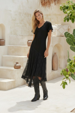 DIONI negro, vestido largo