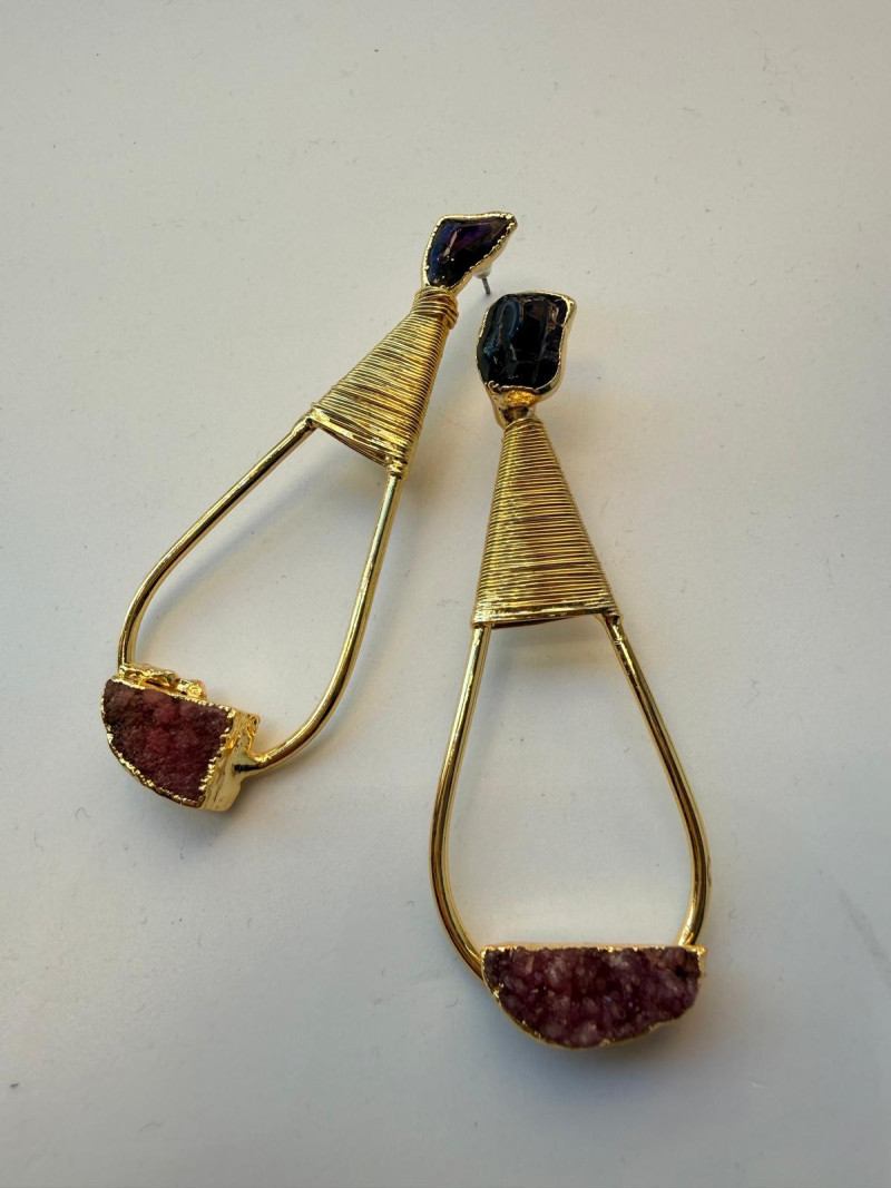 MATE pedientes dorados