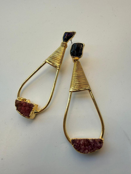 MATE pedientes dorados