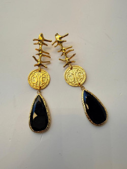 COLIBRÍ negro, pendientes