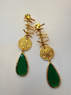 ERIZO esmeralda, pendientes
