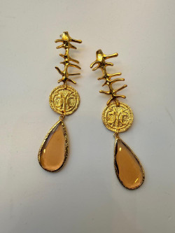 CASTOR pendientes dorados